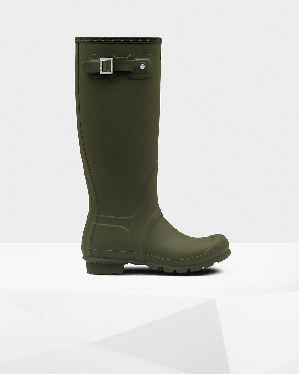 Hunter Mujer Original - Botas de Lluvia Verde Oscuro Oliva - 142-HQBFGI